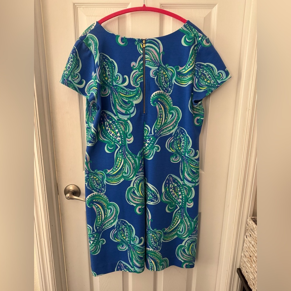 Lilly Pulitzer Layton Blue Crush Shift Dress, She Got Sole Size XL, NWT - Picture 2 of 12